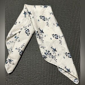 Barbara Bui White and Black Floral Scarf